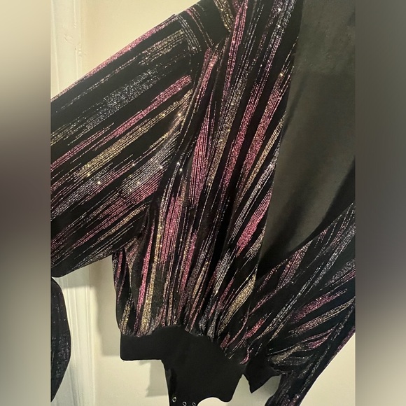 Zara Sparkly Velvet Bodysuit - Picture 6 of 10